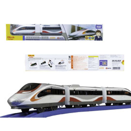 Mô hình tàu điện Takara Tomy Hong Kong MTR Vibrant Express chạy pin loại to (Box)