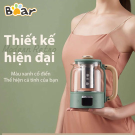 Bình pha trà thủy tinh cắm điện đa năng Bear 0,8L YSH-C08T1 bản Quốc Tế