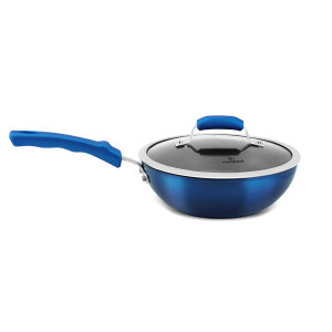 Chảo sâu lòng chống dính cao cấp đáy từ phẳng Kalpen Inzager 24cm vung kính