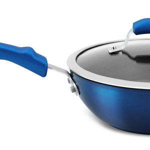 Chảo sâu lòng chống dính cao cấp đáy từ phẳng Kalpen Inzager 24cm vung kính