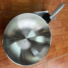 Chảo sâu lòng Inox 3 lớp đúc liền khối Makeup Uni Clad Kimscook 30cm