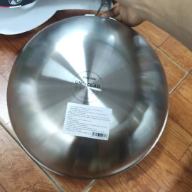 Chảo sâu lòng Inox 3 lớp đúc liền khối Makeup Uni Clad Kimscook 30cm
