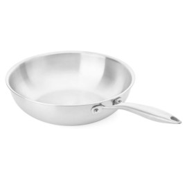 Chảo sâu lòng Inox 3 lớp đúc liền khối Makeup Uni Clad Kimscook 30cm