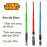 Đồ chơi cây gậy ánh sáng quyền năng Star Wars xanh biển