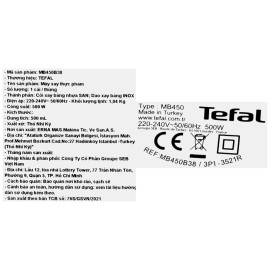 Máy xay thịt đa năng 3 trong 1 Tefal MB450B38 bảo hành 24 tháng