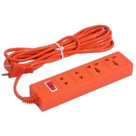 Ổ cắm điện chống cháy chịu tải 2200w Nival N424 dây 4m màu cam