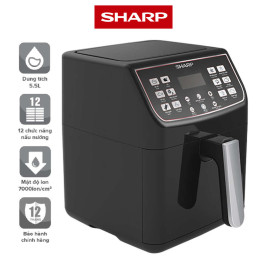 Nồi chiên không dầu điện tử Sharp KF-AF55EV-BK dung tích 5.5 lít