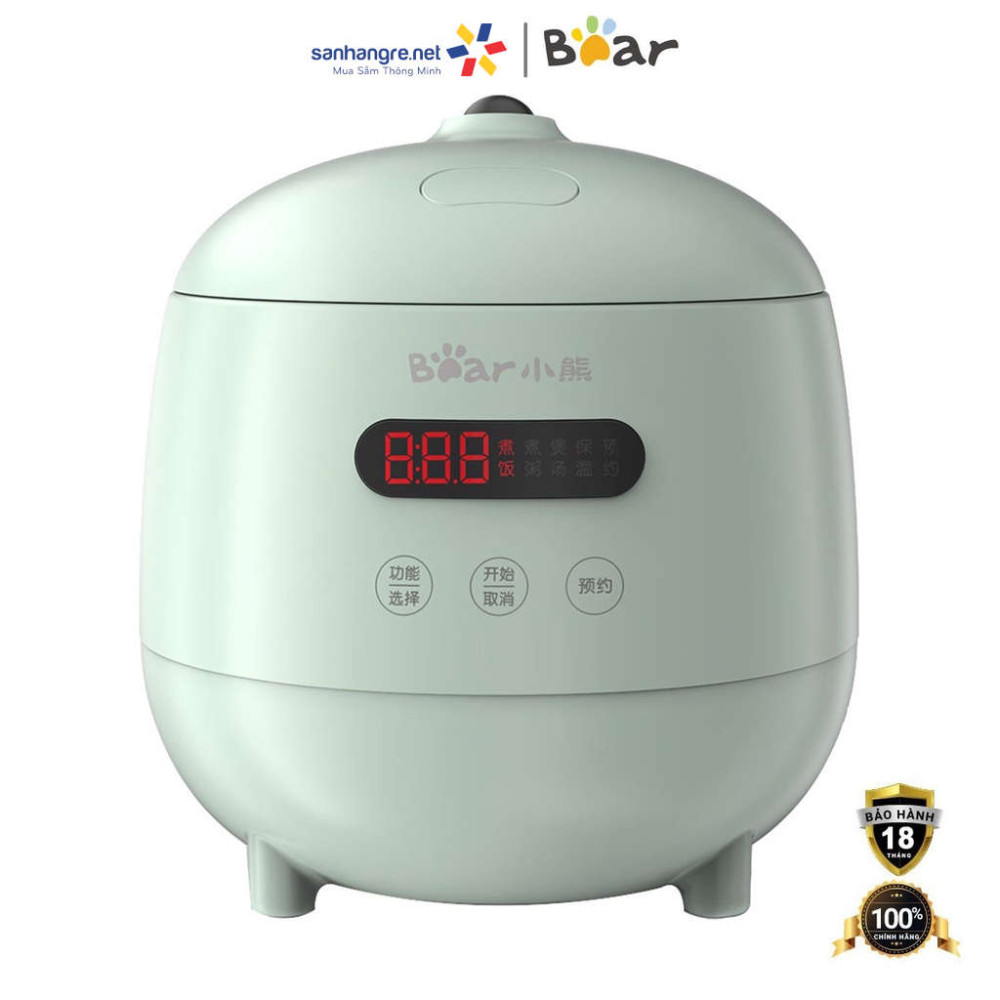 Nồi cơm điện mini đa năng Bear DFB-B12F1 dung tích 0.3 lít, bảo hành 18 tháng