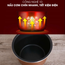 Nồi cơm điện Sharp dung tích 0.72 lít KS-A08V-WH, bảo hành 12 tháng