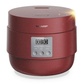 Nồi cơm điện tử Sharp KS-COM100DV-RD dung tích 1 lít, bảo hành 12 tháng