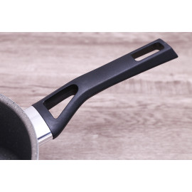 Quánh hợp kim nhôm chống dính vân đá đáy từ nắp kính Kims Cook 16cm EARM316H