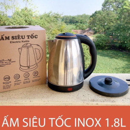 Ấm đun nước siêu tốc Inox Electric Kettle 1.8L công suất 1500W, xuất xứ Việt Nam