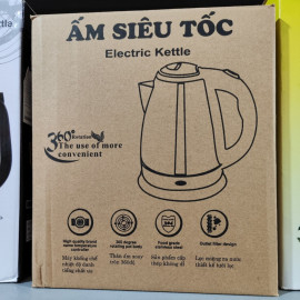 Ấm đun nước siêu tốc Inox Electric Kettle 1.8L công suất 1500W, xuất xứ Việt Nam