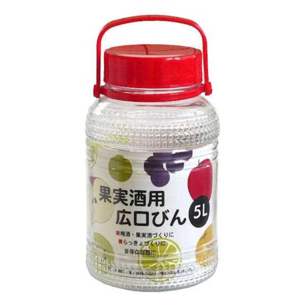 Bình ngâm thủy tinh miệng rộng có quai xách Fujikin Japan 5L