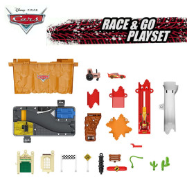 Bộ đồ chơi mô hình đường đua Disney Pixar Cars Race & Go Playset kèm xe Lightning McQueen 95