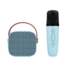 Bộ Loa Bluetooth kèm Micro không dây Karaoke Mini K1 xanh