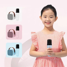 Bộ Loa Bluetooth kèm 02 Micro không dây Karaoke Mini K1 xanh