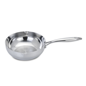Chảo Inox 3 lớp đúc liền khối miệng rót Kalpen Zenger 20cm, bảo hành 5 năm