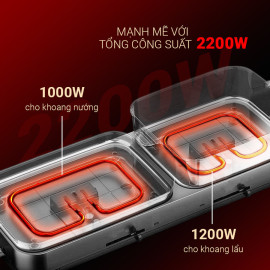 Bếp lẩu nướng đa năng Kalpen PP99 công suất 2200W chuẩn Đức, bảo hành 2 năm