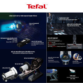 Máy hút bụi lau nhà không dây Tefal X-force Flex 11.60 TY9890WO, bảo hành 24 tháng