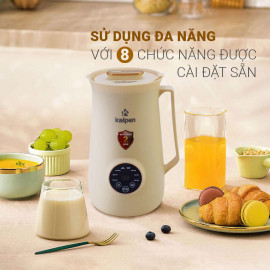 Máy làm sữa hạt mini Kalpen 600ml đa năng 8 chức năng chuẩn Đức, bảo hành 2 năm