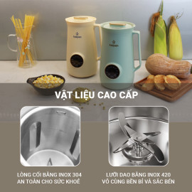 Máy làm sữa hạt mini Kalpen 600ml đa năng 8 chức năng chuẩn Đức, bảo hành 2 năm