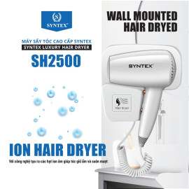 Máy sấy tóc cao cấp treo tường Syntex SH2500 công nghệ Đức 2500W, bảo hành 18 tháng