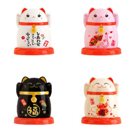 Ống đựng tăm Mèo thần tài Maneki-Neko Nhật Bản Miki 4640