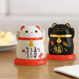 Ống đựng tăm Mèo thần tài Maneki-Neko Nhật Bản Miki 4640