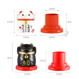 Ống đựng tăm Mèo thần tài Maneki-Neko Nhật Bản Miki 4640