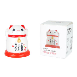 Ống đựng tăm Mèo thần tài Maneki-Neko Nhật Bản Miki 4640