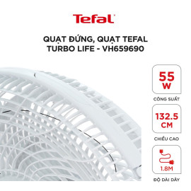 Quạt cây Tefal Turbo Life VH659690 công suất 55W khiển từ xa, bảo hành 24 tháng