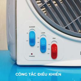 Quạt tản gió DN-3221 có đèn Led, AC/DC đa năng Tặng kèm Ắc Quy tích điện