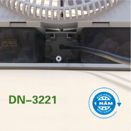 Quạt tích điện DN-3221 size 12inch, ắc quy 2 bình, có đèn led