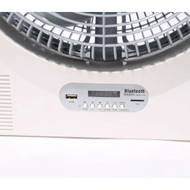 Quạt tích điện Povena PVN-5624 6IN1 2 ắc quy khô, kết nối Bluetooth