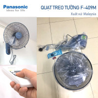 Quạt treo tường Panasonic F‑409M có khiển, xuất xứ Malaysia, bảo hành 12 tháng