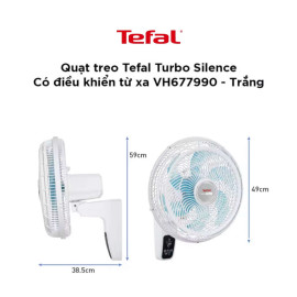 Quạt treo tường Tefal Turbo Silence VH677990 công suất 80W có khiển, bảo hành 2 năm