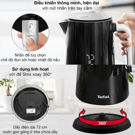 Ấm siêu tốc Tefal Smart & Light 1.7 lít 1800W KO850810 bảo hành 2 năm