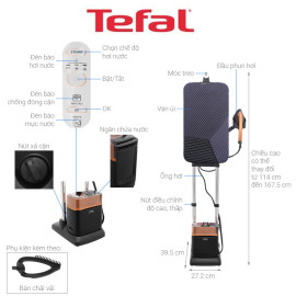 Bàn là cây hơi nước Tefal Ixeo Power QT2020E0 công suất 2170W Made in France