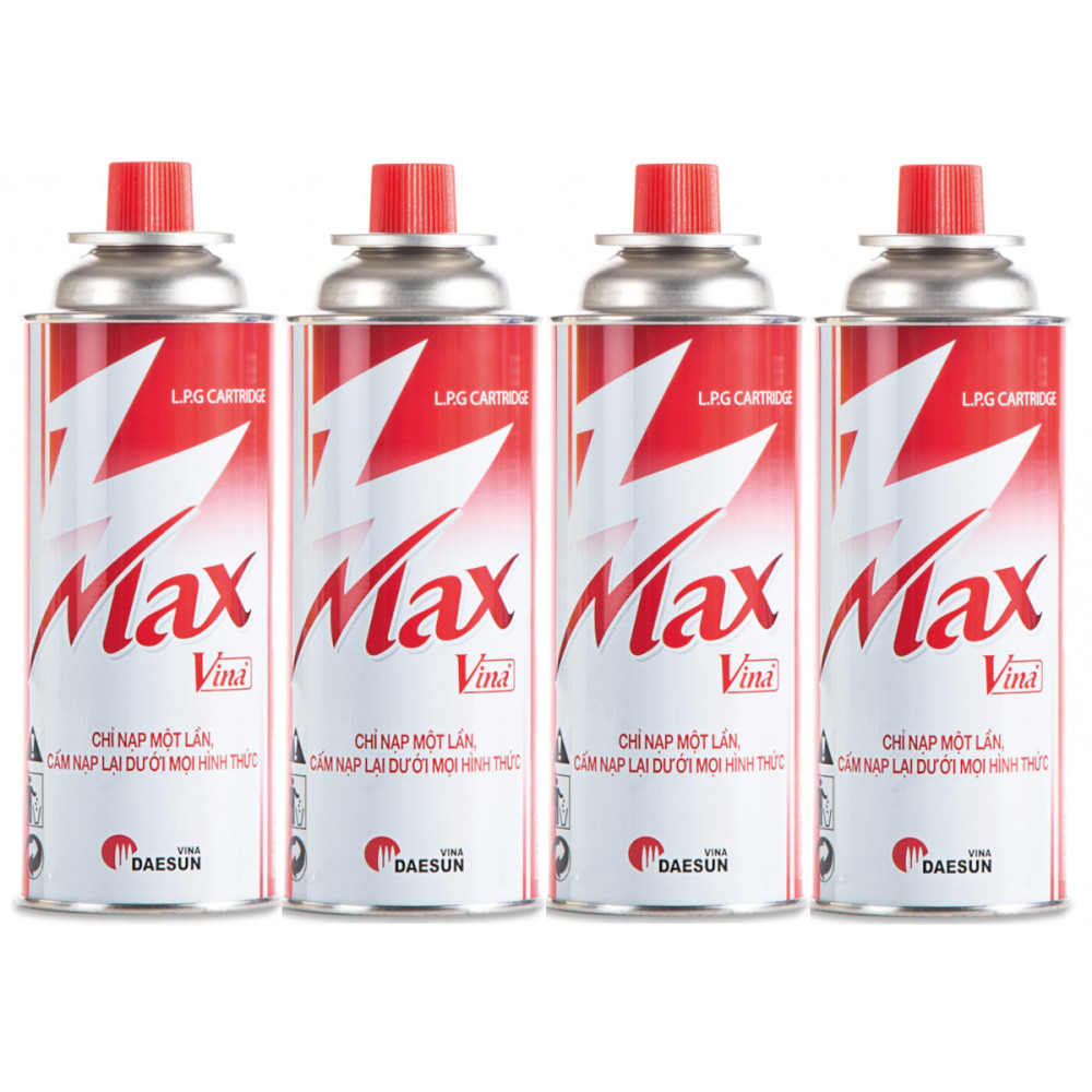 Set 4 bình gas mini Maxsun Vina 520ml