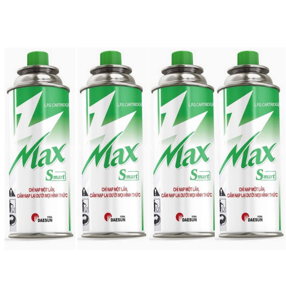 Set 4 bình gas mini Maxsun Smart 520ml