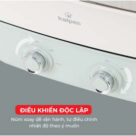 Bếp nướng lẩu 2 ngăn đa năng Kalpen 6.5L công suất 2200W, bảo hành 2 năm