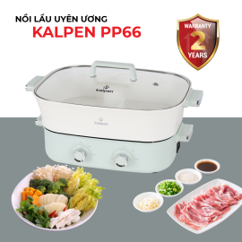 Bếp nướng lẩu 2 ngăn đa năng Kalpen 6.5L công suất 2200W, bảo hành 2 năm