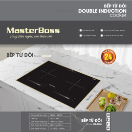 Bếp từ đôi MasterBoss MB-S600 công suất 4800W Booster Inverter chuẩn hàng Đức