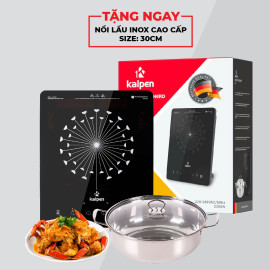 Bếp từ đơn Kalpen IK1 công suất 2200W, tặng Nồi lẩu Inox 30cm, bảo hành 2 năm