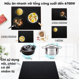 Bếp từ 3 vùng nấu Hafele HC-I603D (536.61.631) chính hãng Đức, nhập khẩu Châu Âu