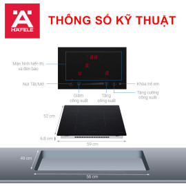 Bếp từ 3 vùng nấu Hafele HC-I603D (536.61.631) chính hãng Đức, nhập khẩu Châu Âu