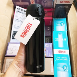 Bình giữ nhiệt nút bấm Thermos Nhật Bản dung tích 500ml, sản xuất Malaysia