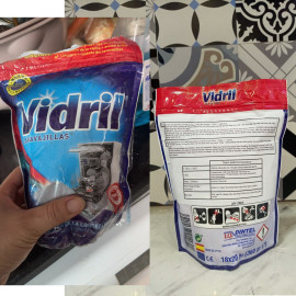 Bột rửa bát Vidril 3 trong 1 nhập khẩu Tay Ban Nha (gói 18 túi 20gr)