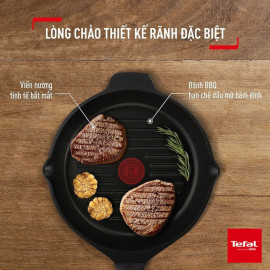 Chảo đúc nướng chống dính Tefal Rubosto 26cm E2494044 có miệng rót